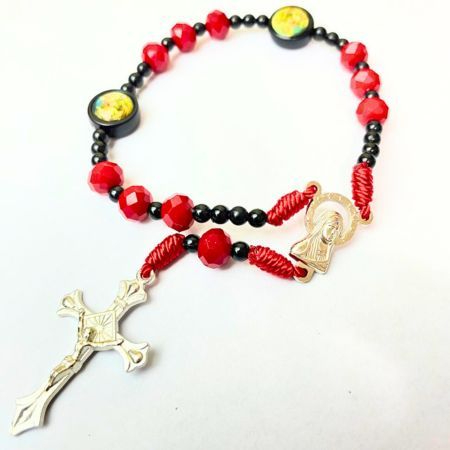 Jual novena tiga salam maria dari bahan kristal ceko labu warna merah ...