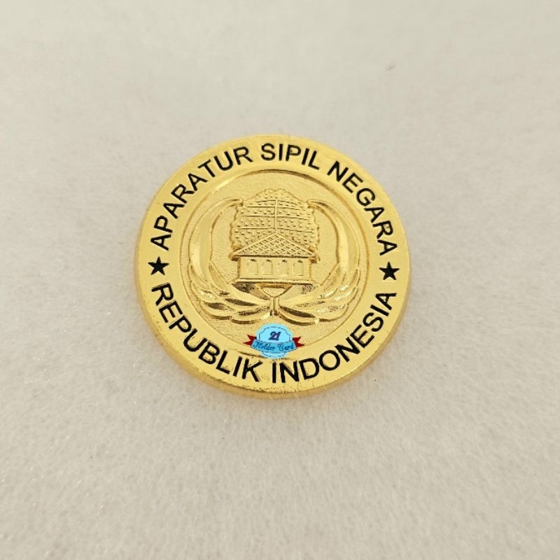 Jual Pin Korpri ASN Bulat Premium Bahan Cor Tebal | Shopee Indonesia
