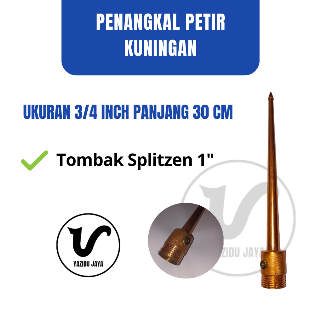 Jual Tombak Splitzen Kuningan Penangkal Anti Petir Untuk Atap Rumah ...