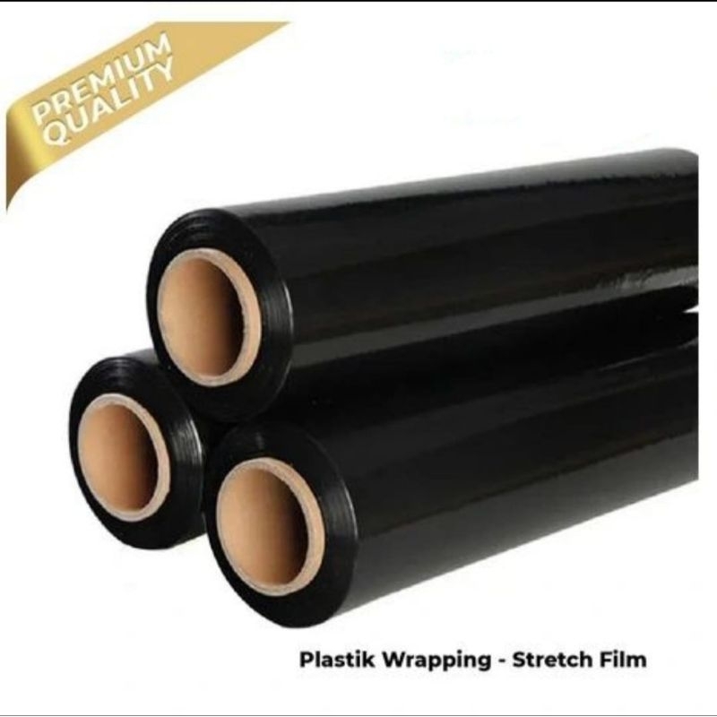 Jual Plastik Wrapping Stretch Film Hitam 50cm 20micron | Shopee Indonesia
