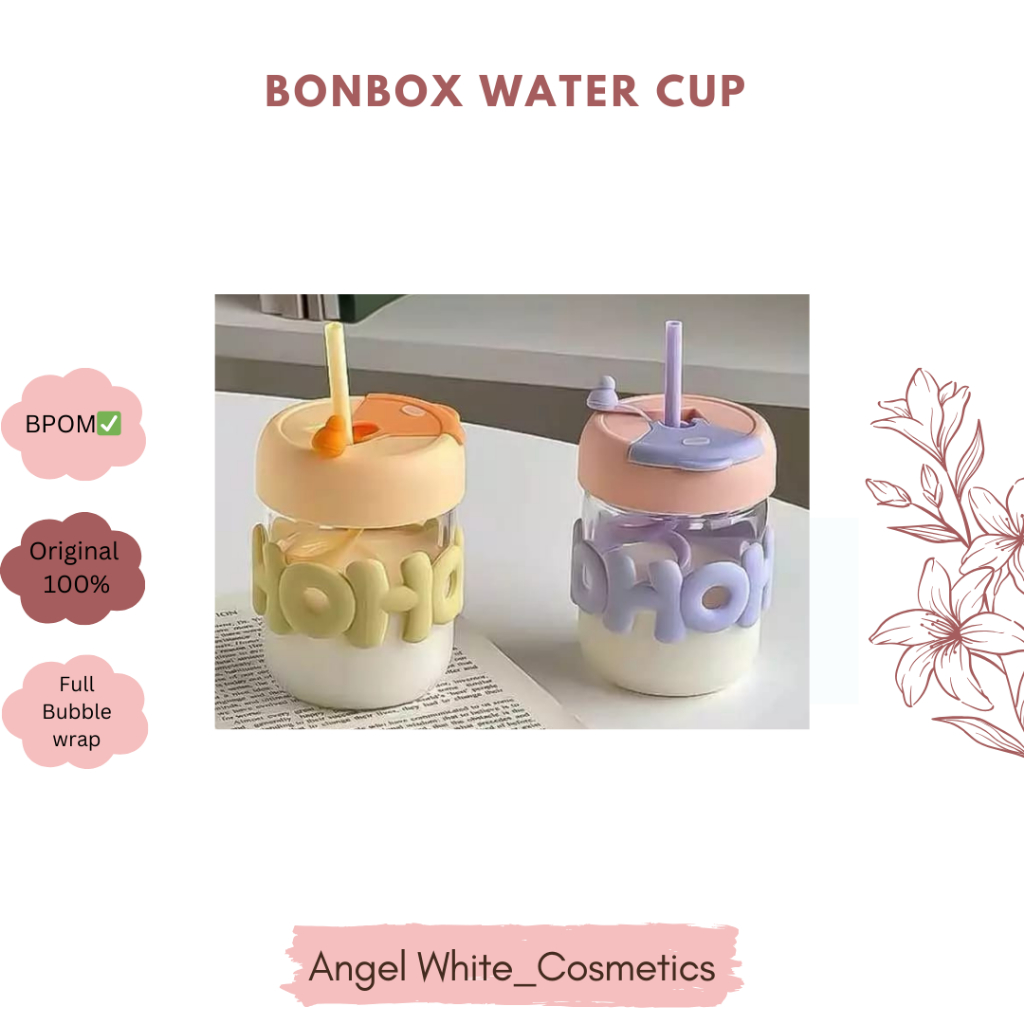 Jual BONBOX WATER CUP/ TUMBLER KACA/ BOTOL MINUM KACA | Shopee Indonesia