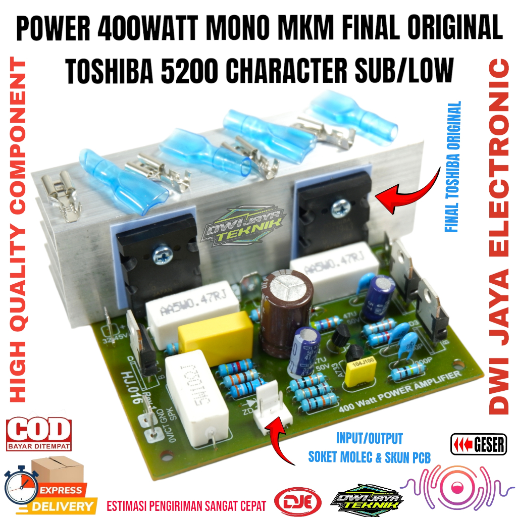 Jual Power 400Watt Mono Final Original Toshiba 5200 Character Sub Low