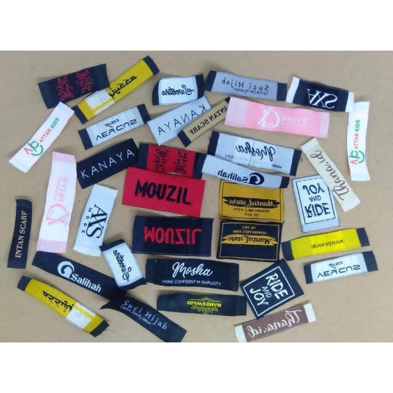 Jual [600 pcs] Label Woven Custom Desain Bebas / Label Baju Hijab Rajut ...