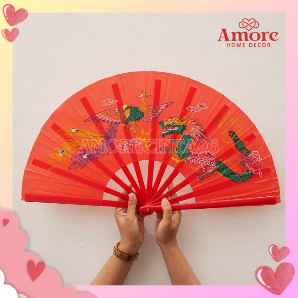 Jual Kipas Taichi Besar Nari Wushu Silat Taiji Taichi Naga dan Burung ...