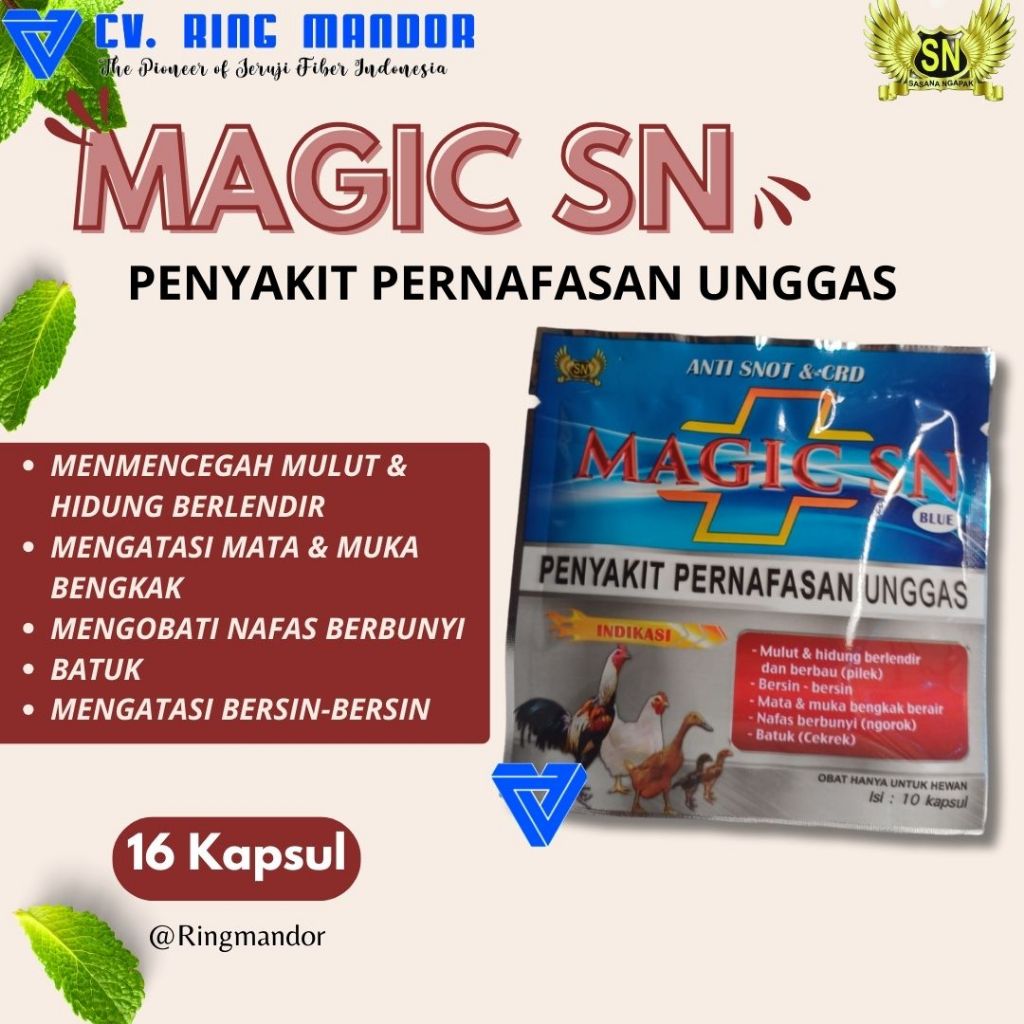 Jual Magic Sn Blue Obat Pernafasan Ayam Snot Obat Jamu Ayam Jago Shopee Indonesia