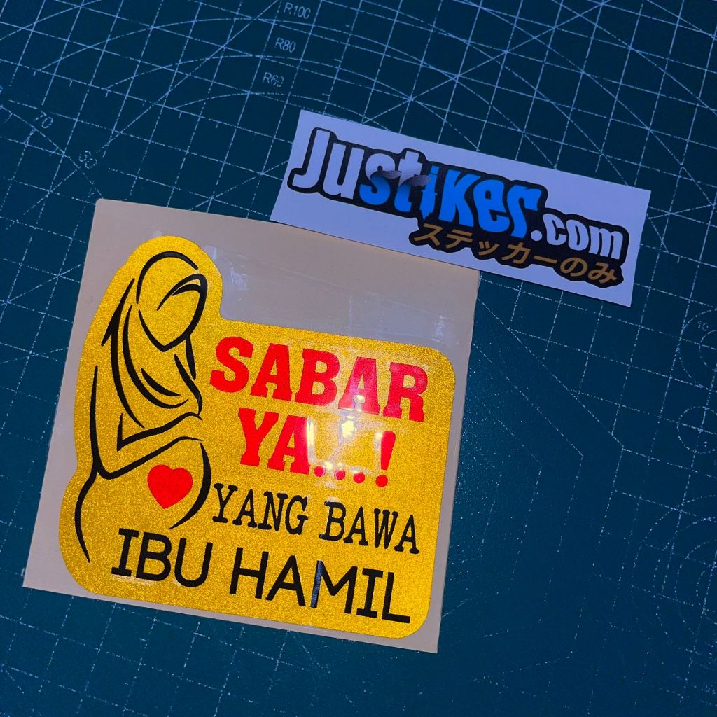 Jual Sticker Ibu Hamil HIJAB, Sabar ya! yang bawa ibu hamil, Sticker ...