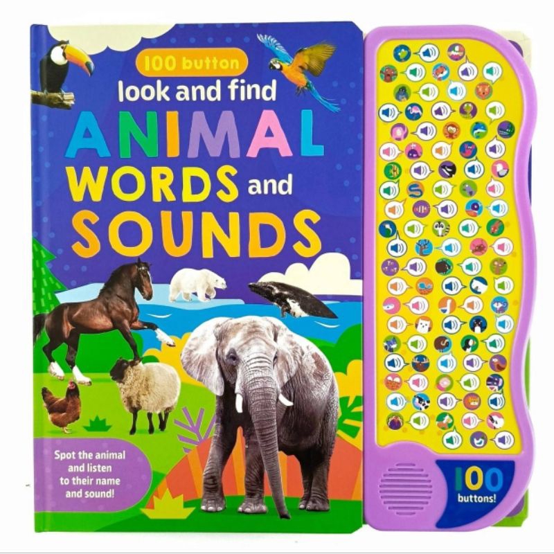 Jual 100 Button Look and Find Animal Words and Sounds | Shopee Indonesia