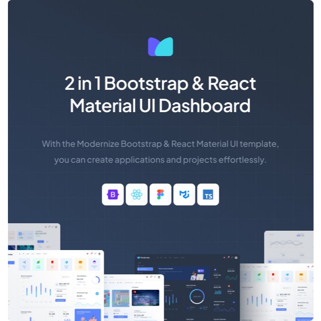 Jual Modernize Bootstrap 5 & React MUI Admin Dashboard | Shopee Indonesia