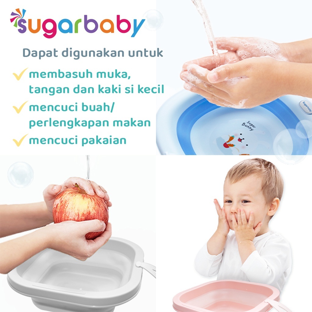 Jual Sugar Baby Baskom Lipat Praktis Foldable Baby Wash Basin Ember ...