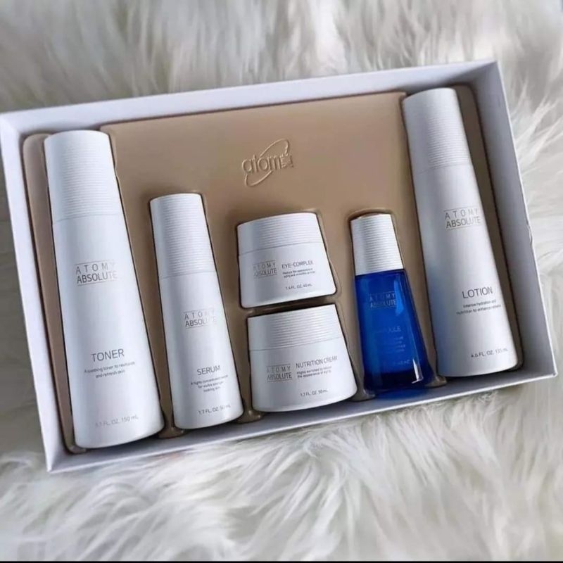 Jual ATOMY SKINCARE SET ABSOLUTE SET 1BOX ISI 6 ITEM PERAWATAN WAJAH ...