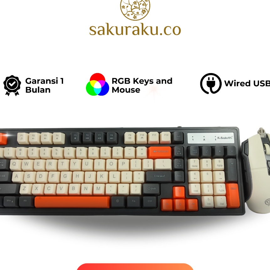 Jual KP8 KM8 98 Keys Gaming Mechanical Feel Keyboard Aesthetic KSnake ...
