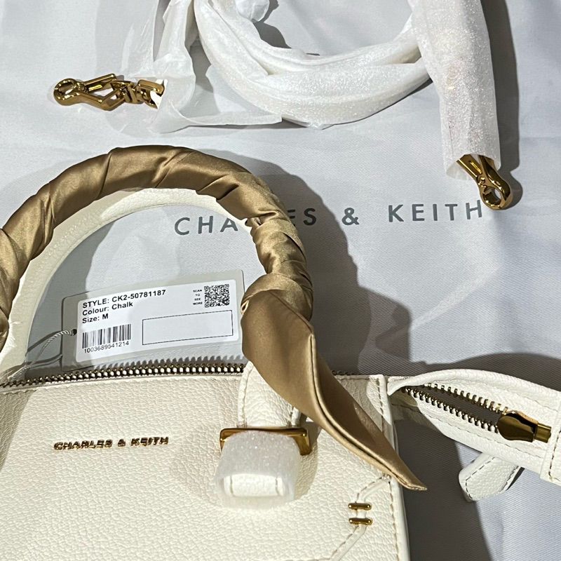 Jual Charles Keith Satin Scarf Top Handle Bag Shopee Indonesia