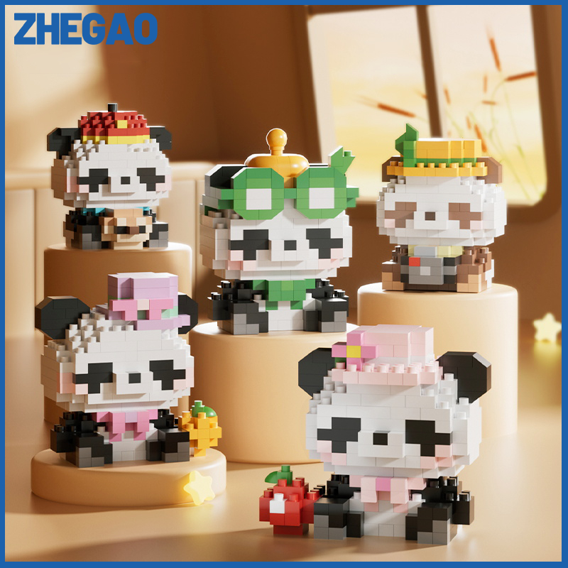 Jual ZHEGAO Mainan Bricks Panda Seri Pesta Puzzle Mini Blok Bangunan ...