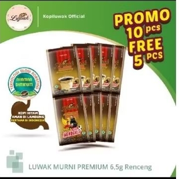 Jual kopi luwak murni 6,5 gram (1 renteng = 15 sachet) | Shopee Indonesia