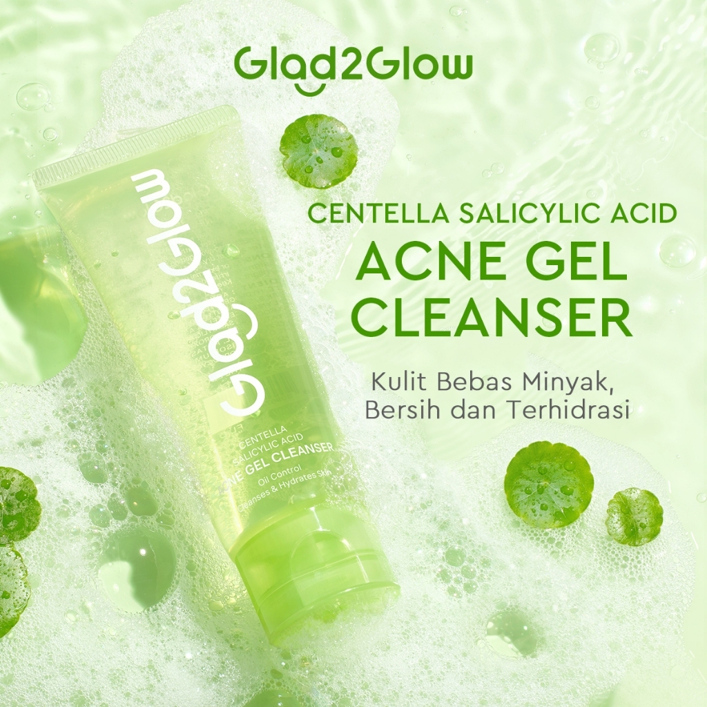 Jual GLAD2GLOW - Face Wash Centella Salicylic Acid Acne Gel Cleanser ...