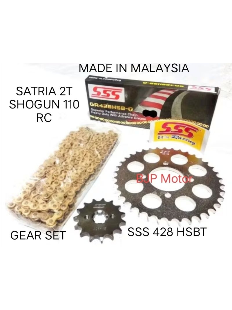Jual Gear Set SSS 428 Satria 2Tak/ Shogun Rc Rantai SSS 428 HSBT 120L ...