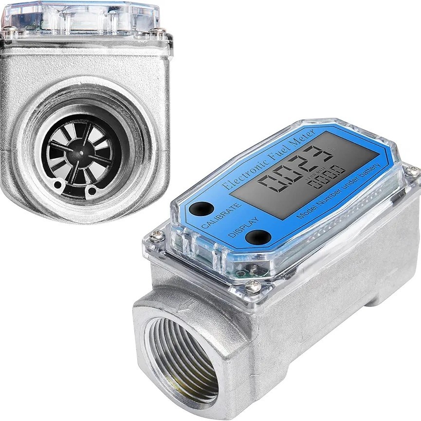 Jual Digital flow meter turbin display Lcd fuel flowmeter 1 inch ...