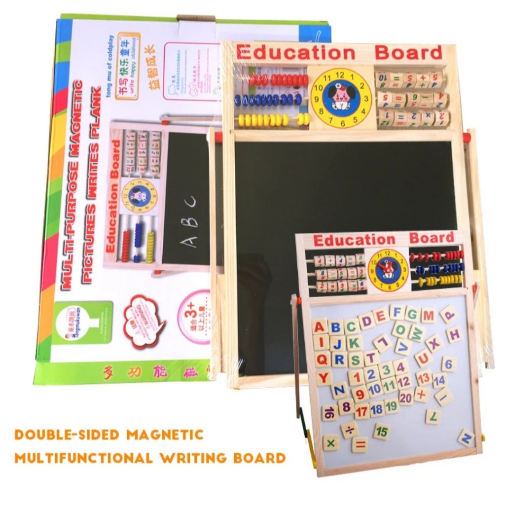 Jual Mainan Edukasi Anak Papan Tulis 2 Sisi & Balok Magnet - Education ...