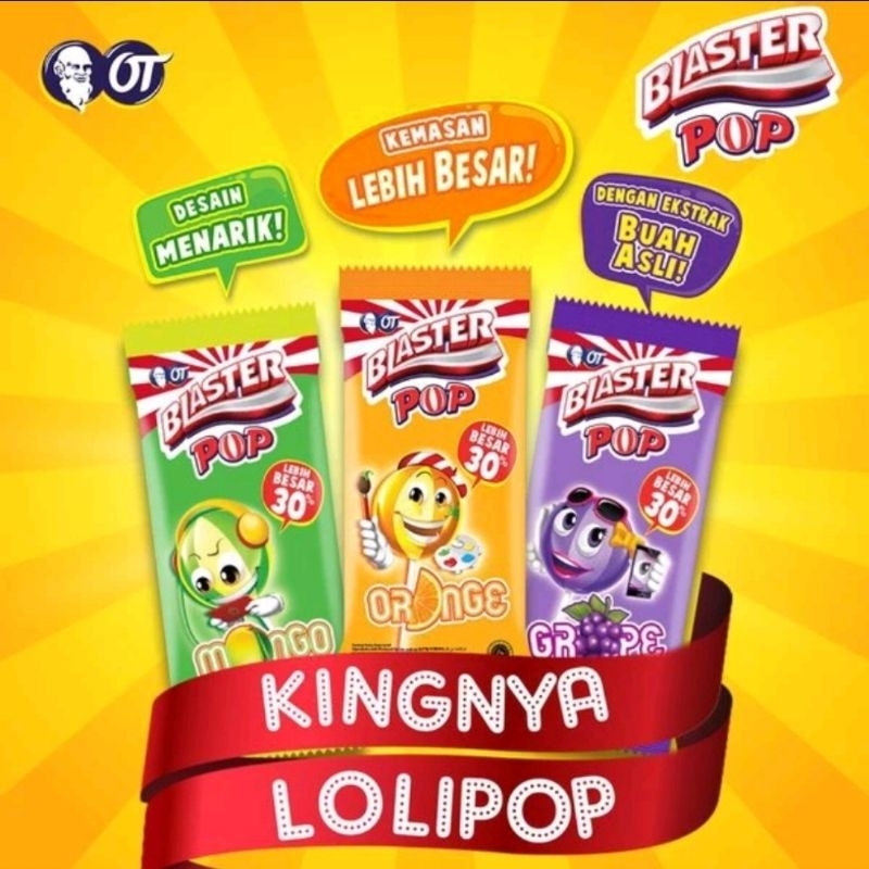 Jual Blaster pop permen 1 renteng 12 sachet | Shopee Indonesia