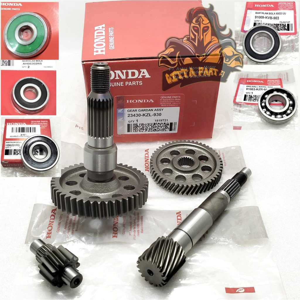Jual GIGI GEAR RASIO SET KOMPLIT PLUS BEARING 5 BIJI ASLI ORIGINAL ...