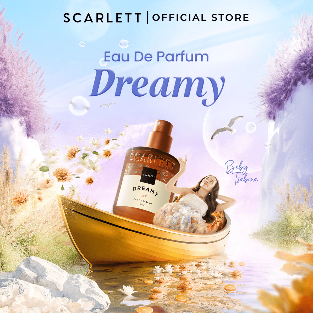 Scarlett Whitening Eau De Parfum Dreamy 30ml - Parfum Wangi Mewah Segar dan Tahan Lama