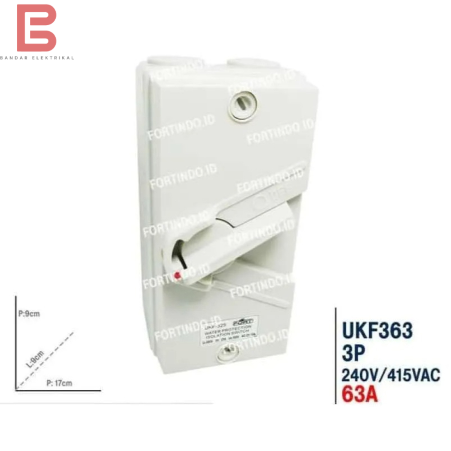 Jual Weather Protection Isolation Isolator Switch UKF-363/UKF363 3P 63A ...