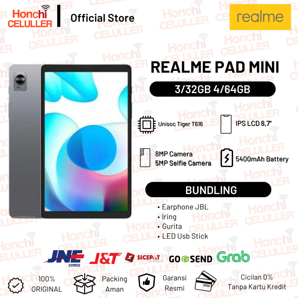 Jual Realme Pad Mini 4/64GB 3/32GB LTE / 4G / WIFI ONLY Garansi Resmi ...