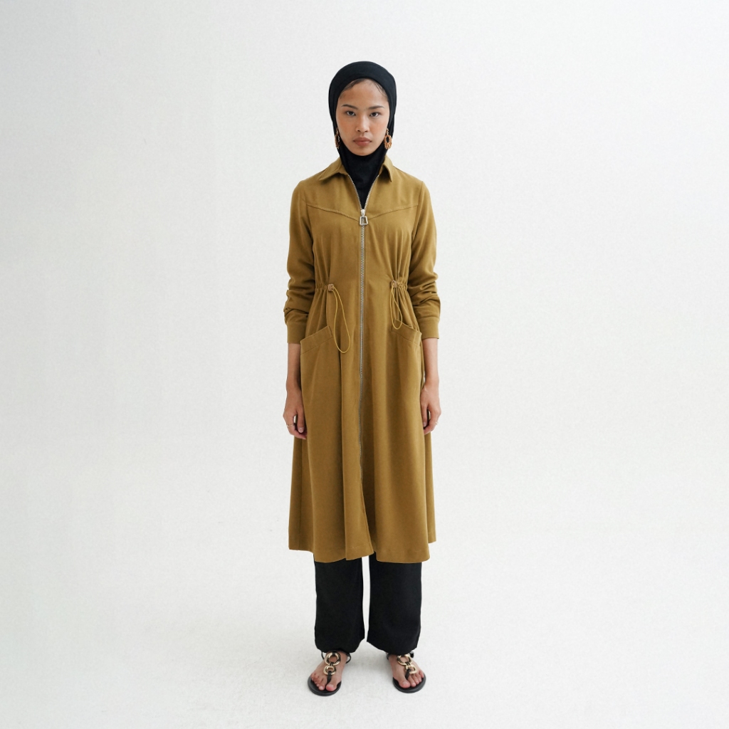 Jual Queensland Drawstring Jacket Tunic Outer Wanita Lengan Panjang ...