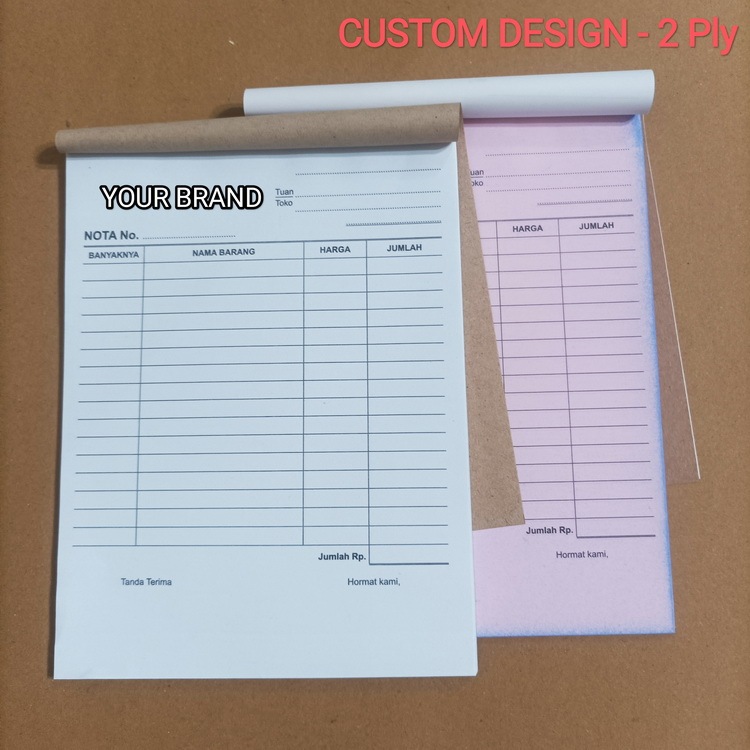 Jual Custom Nota 2 Ply Pakai Tembusan Pesanan Langsung Tembus Tanpa ...