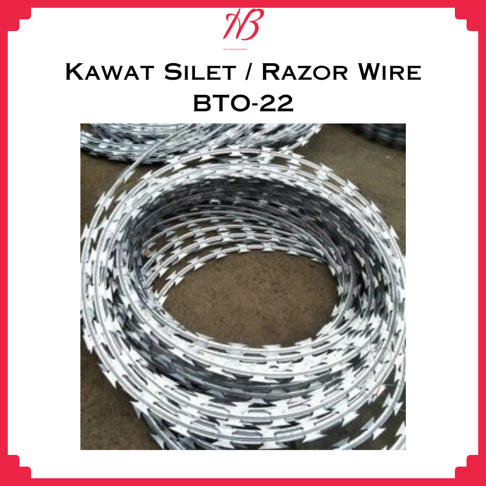 Jual Kawat Duri Silet Razor Wire / Kawat Anti Maling / Kawat Keamanan ...