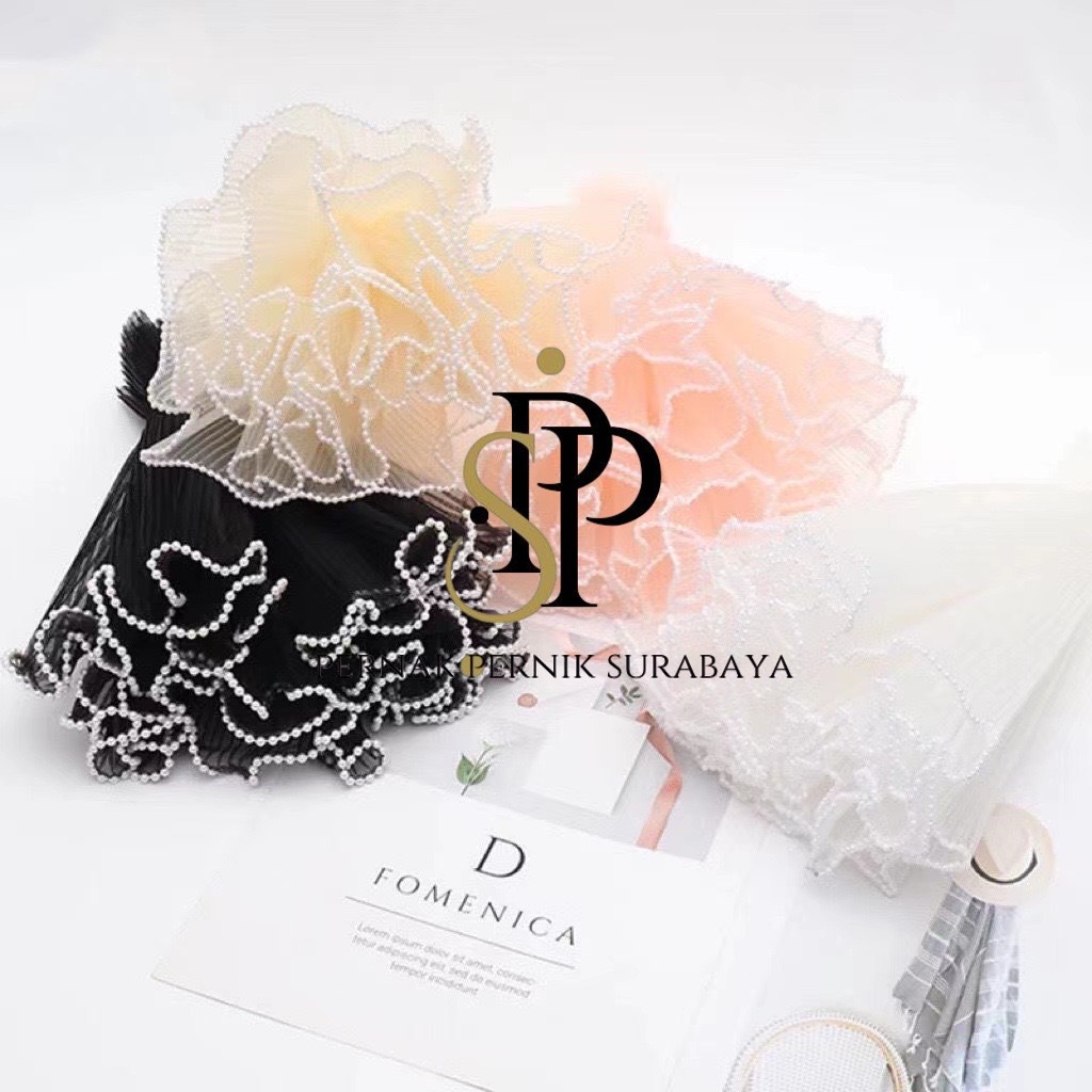 Jual PPS - KAIN RENDA BUNGA SIMPLE BIASA RENDA MUTIARA RENDA LED, WRAP ...