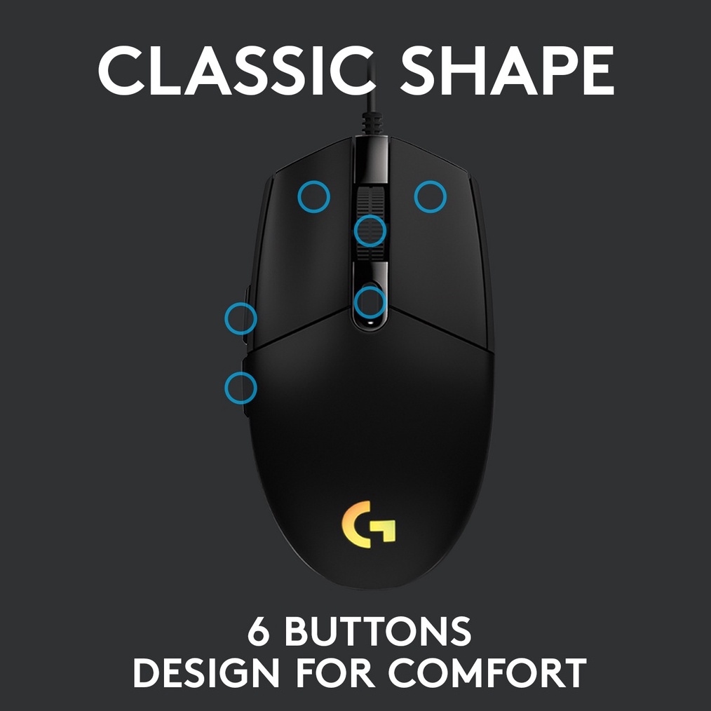 Jual Logitech G12 Mouse Gaming Wired RGB Lightsync with Macro m Z7L8 ...