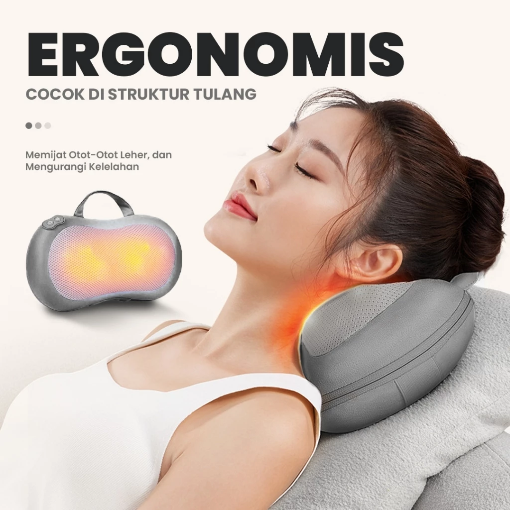 FASHIONKAMAR ALAT PIJAT BANTAL PORTABLE CAR HOME MASAAGE PILLOW BANTAL PIJAT - foto 1