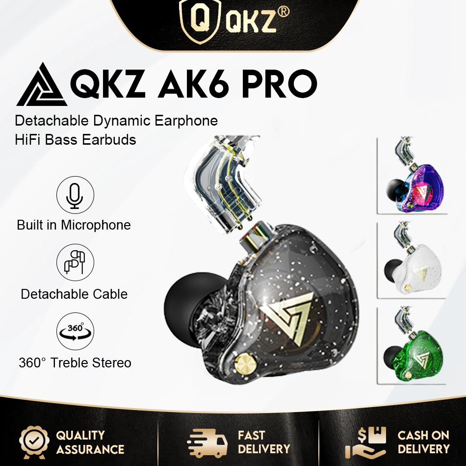 Jual QKZ AK6 QKZ AK6 Pro QKZ AK6 Max with Mic InEar Earphone HiFi Fever ...