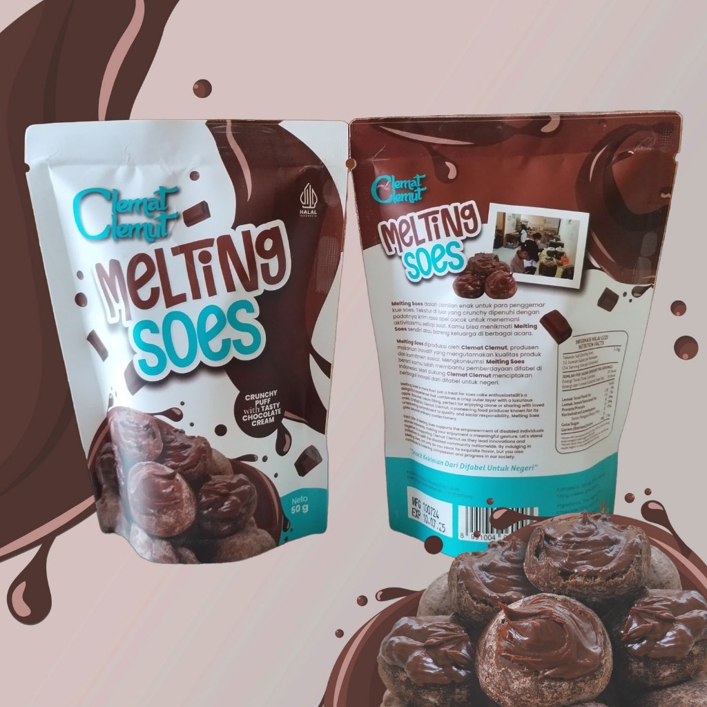 Jual Melting Soes CHOCOLATE - Sus Kering COKELAT 50g | Shopee Indonesia
