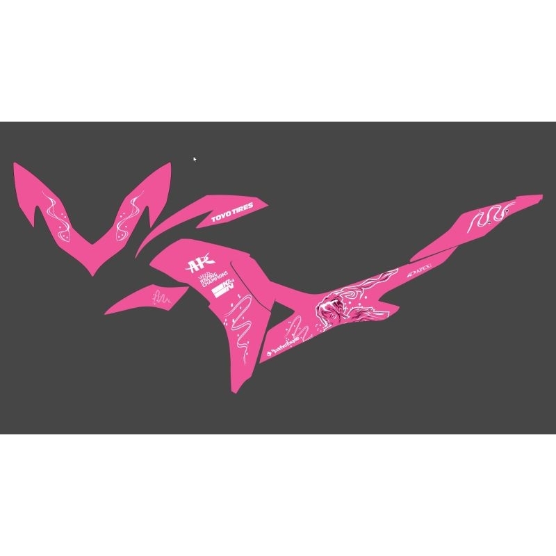 Jual striping sticker aerox new 155 design livery transparan custame ...