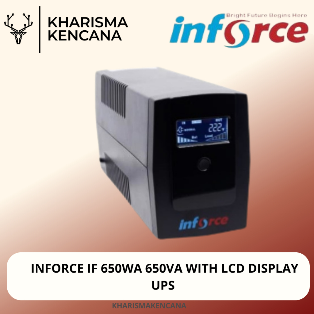 Jual INFORCE IF 650WA 650VA WITH LCD DISPLAY UPS | Shopee Indonesia