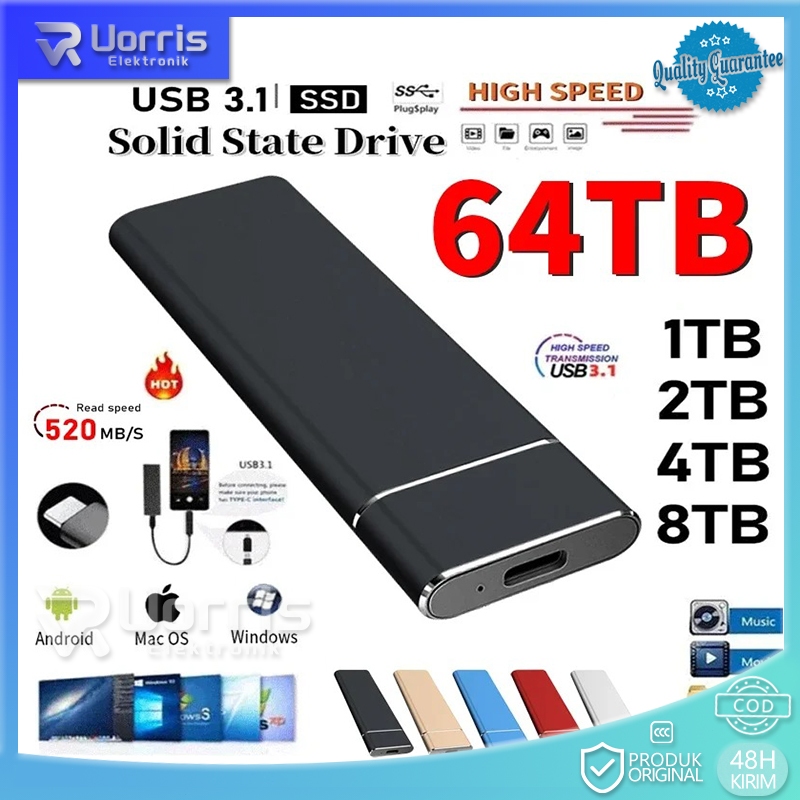 Jual SSD Laptop Portable SSD External SSD Eksternal 2TB SSD Eksternal