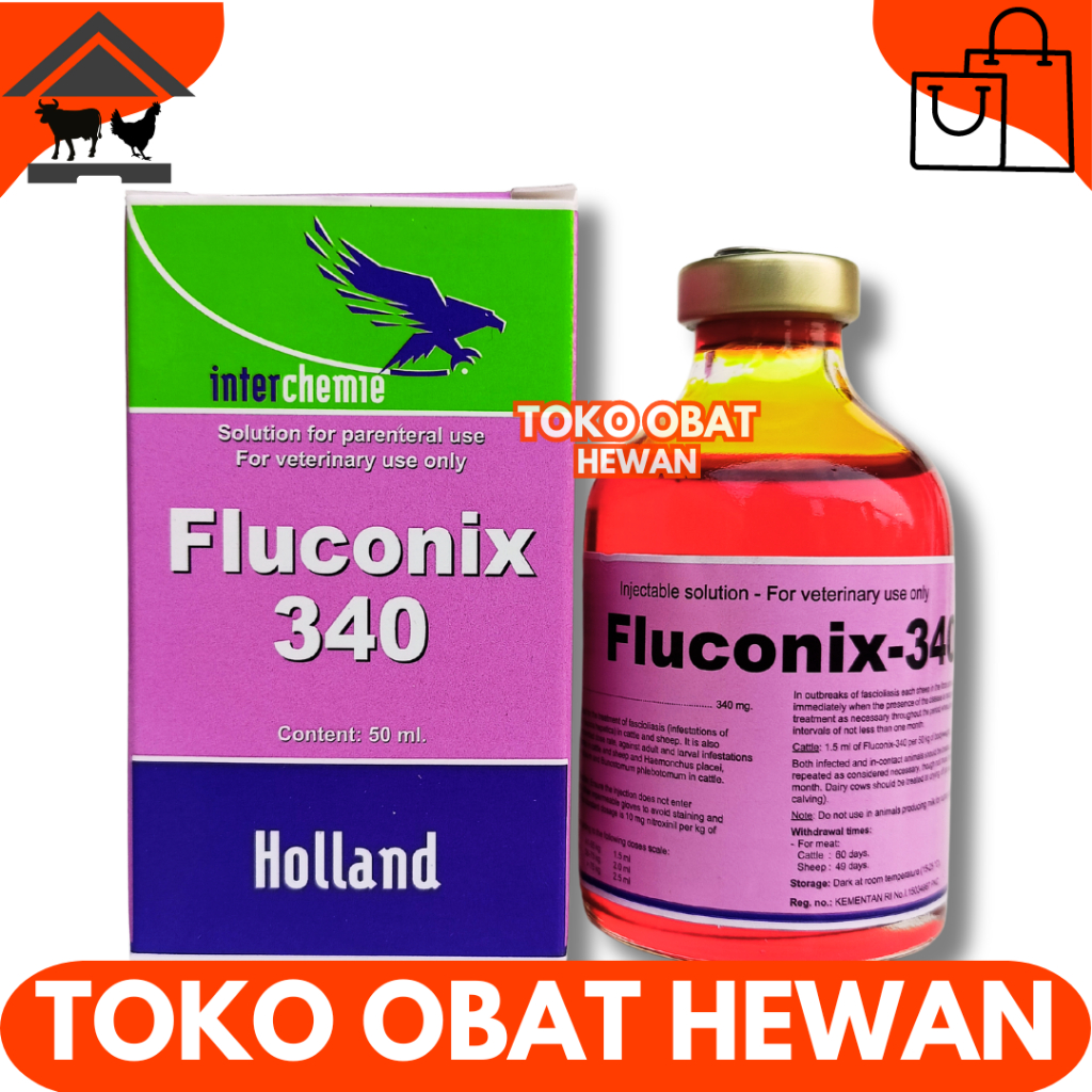 Jual FLUCONIX-340 50ML INTERCHEMIE - Obat Cacing Hati Sapi Kambing ...