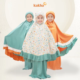 Kakha - Mukena Anak Pastel Motif (1-9 Tahun) / Mukena Couple Ibu Anak / Mukena Rayon / Mukena balita / Mukena Anak Polos / Mukena Anak Motif