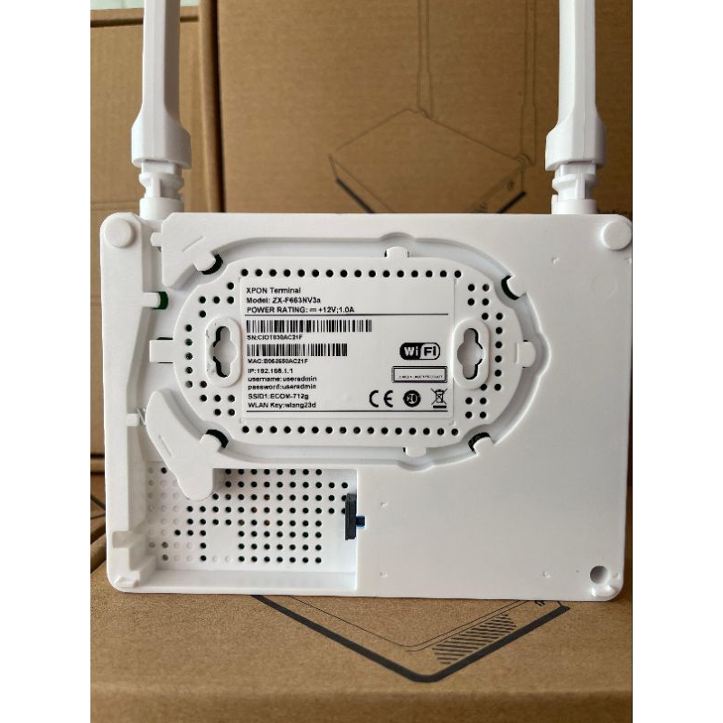 Jual [PLUS BOX] Router Baru F663nv3a Xpon Modem + Adaptor 12v 1a ...
