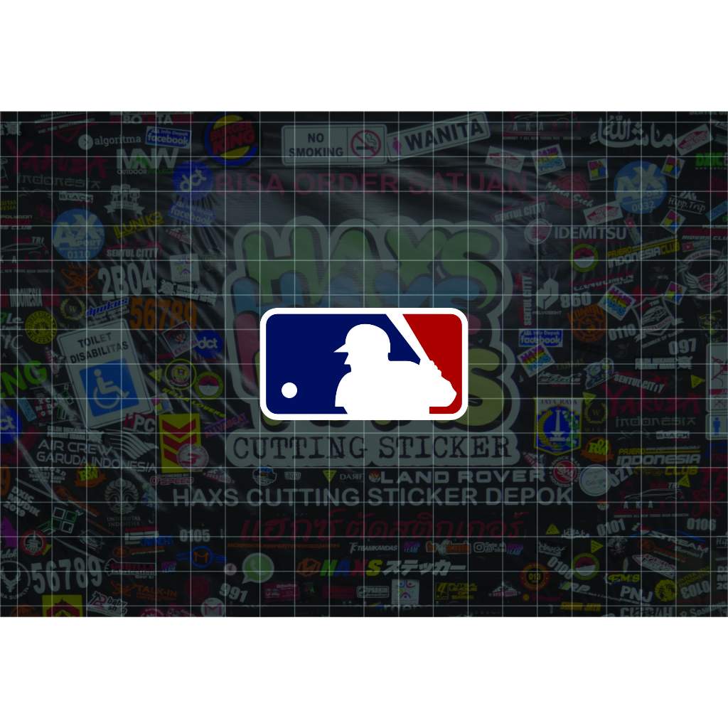 Jual Cutting Sticker MLB Baseball Ukuran 6 Cm Untuk Motor | Shopee ...