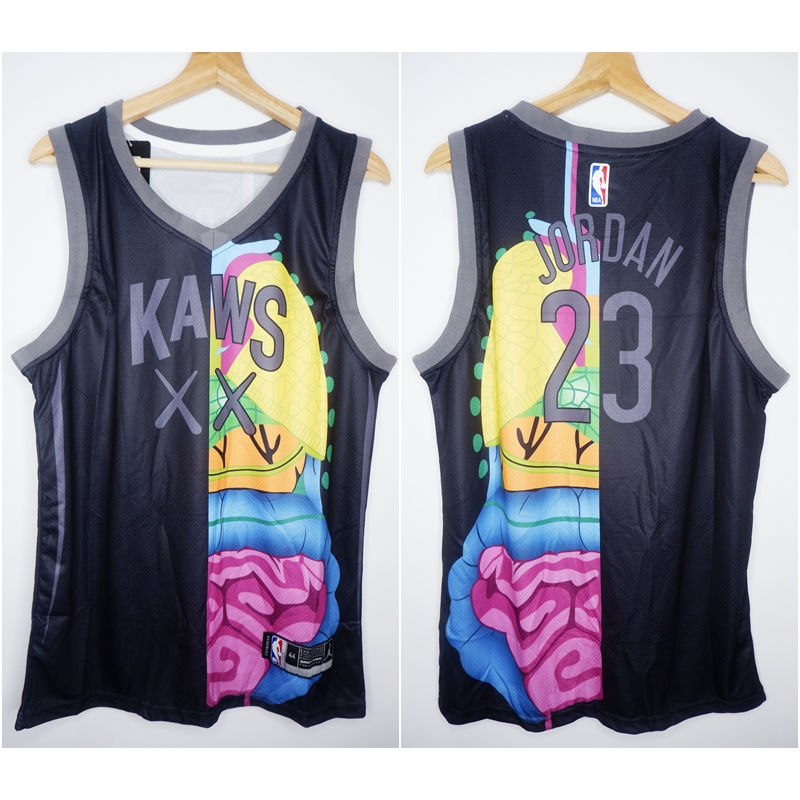 Jual JERSEY BASKET NBA KAWS x JORDAN 23 MICHAEL JORDAN HITAM Shopee Indonesia