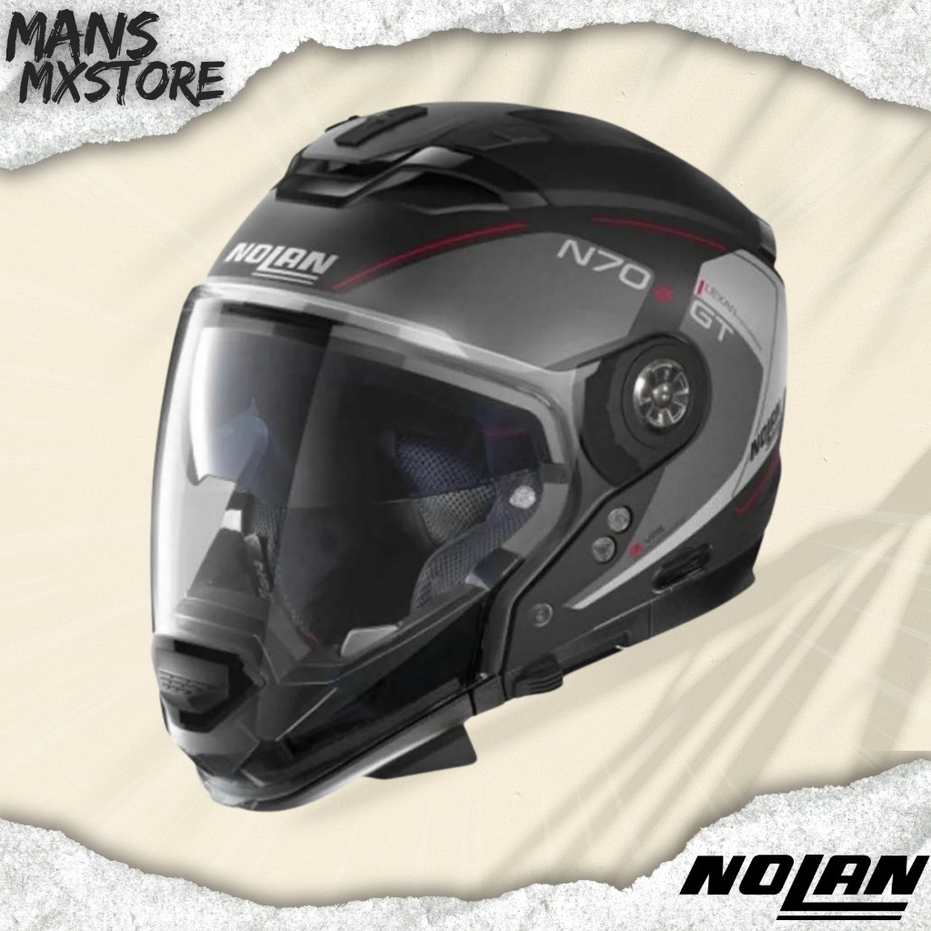 Jual HELM NOLAN N702 GT LAKOTA NCOM 035 FLAT BLACK HELMET NOLAN MODULAR ...