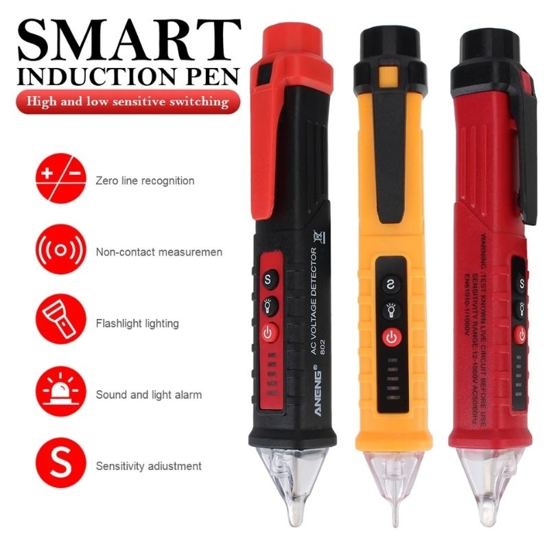 Jual tespen induksi non kontak sensor detektor voltase tegangan kabel ...