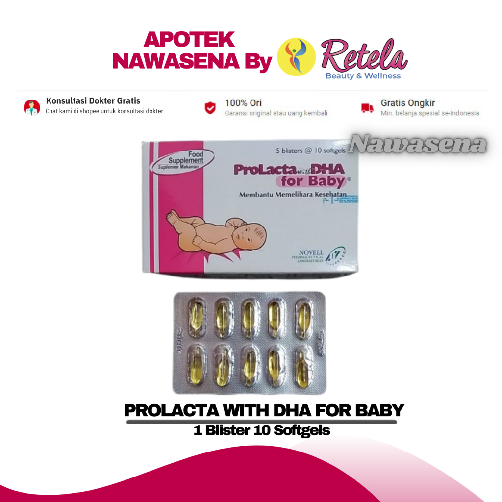 Jual PROLACTA WITH DHA FOR BABY 1 BLISTER @10 SOSFTGELS | Shopee Indonesia