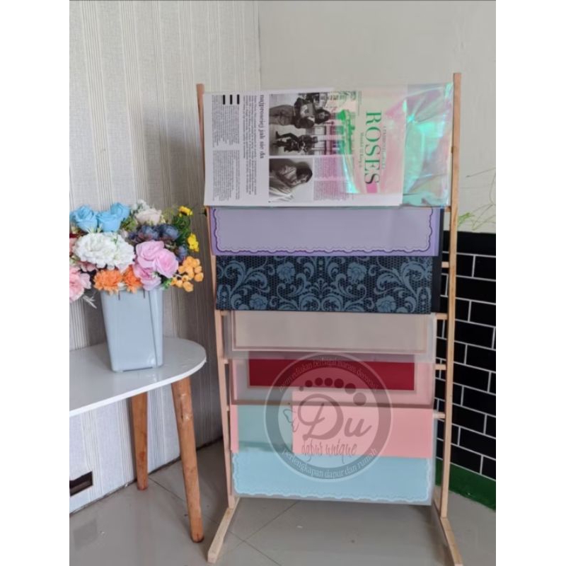 Jual Rak Kertas Wrapping/Rak Kertas Buket/Rak Celo model berdiri 7kisi ...
