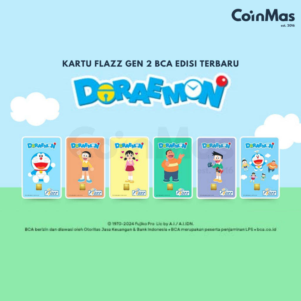 Jual CoinMas | Flazz BCA - Kartu Flazz Gen 2 Edisi Khusus Doraemon ...