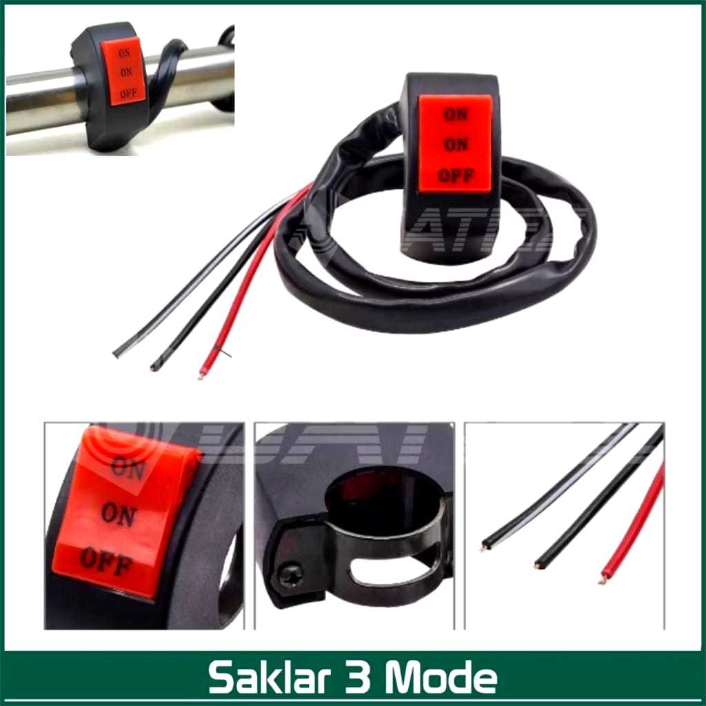 Jual Saklar On On Off 3 Fungsi Stang Saklar On Off Stang Motor ...