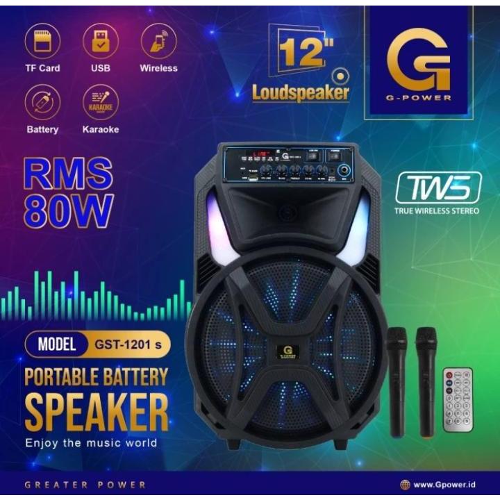 G-Power GS80Optimus Speaker Aktif Bluetooth Portable 8